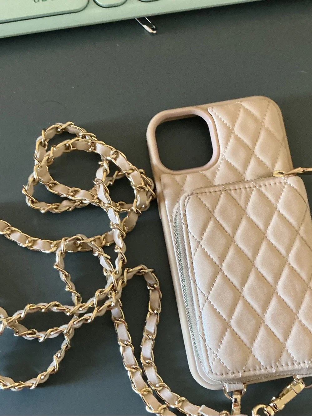 Gold Crossbody Phone Case for iPhone - Gold